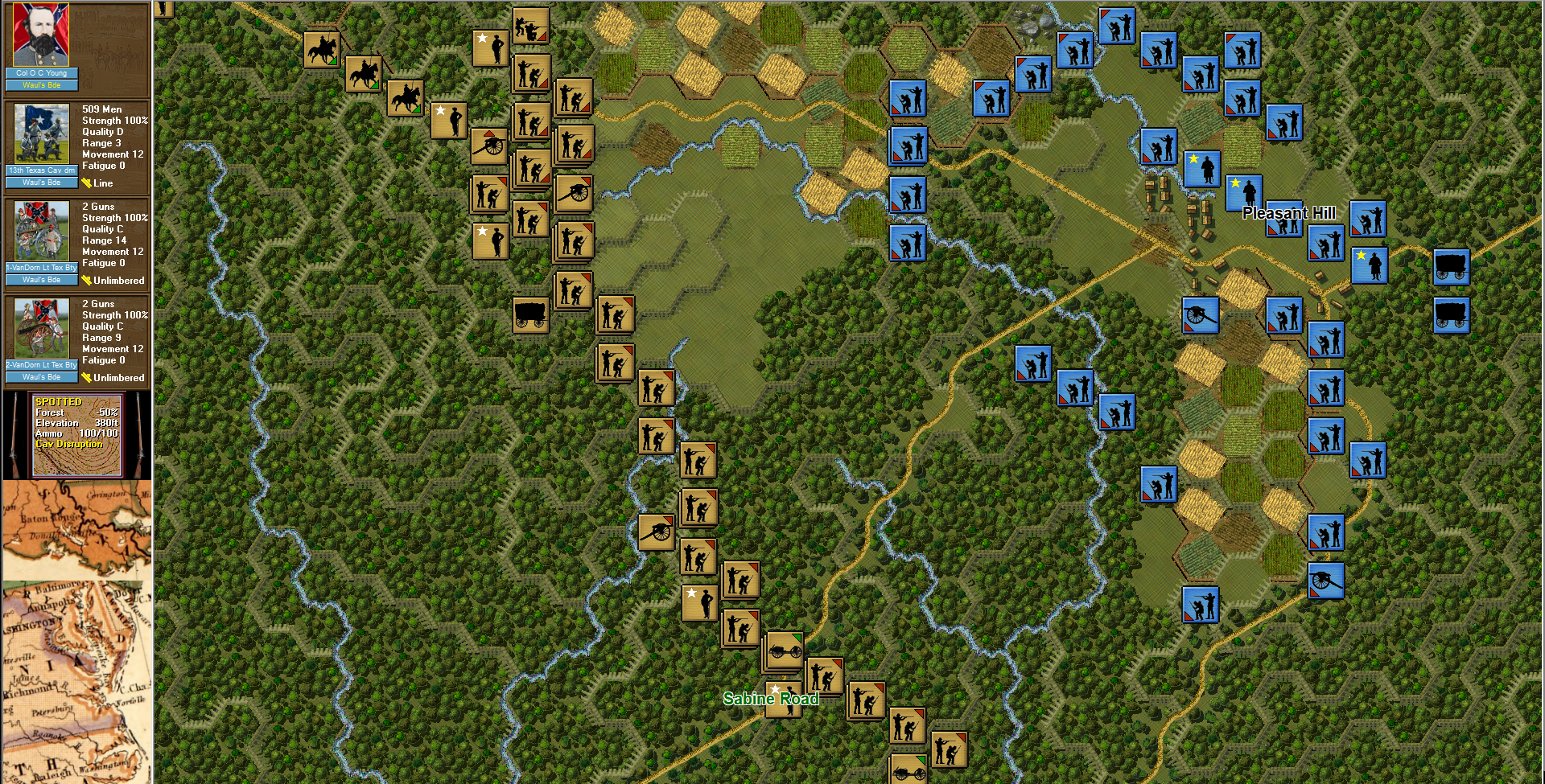 Wargame Design Studios screenshot of a battle during the American Civil War
