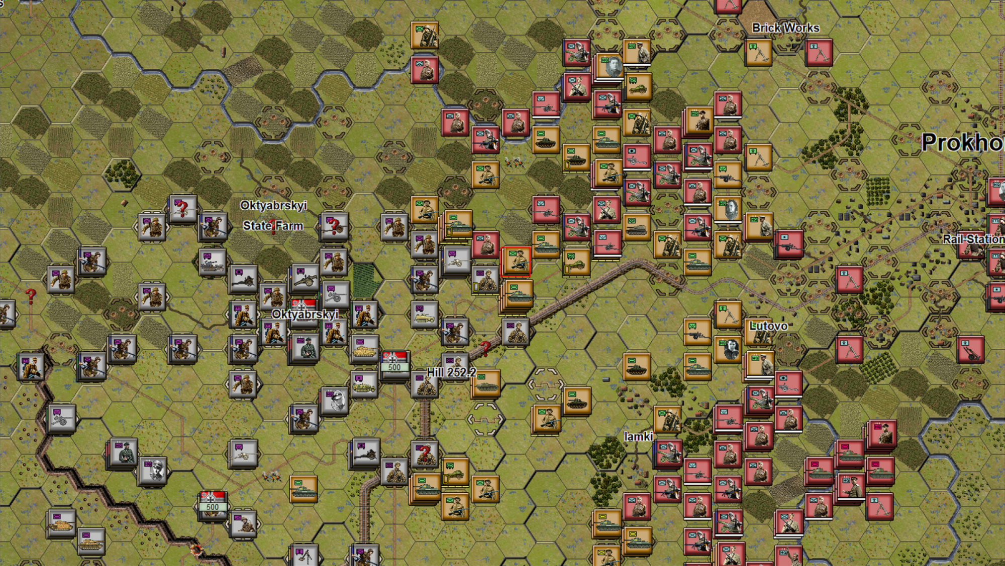 Wargame Design Studios Screenshot of the city of Prokhorovka